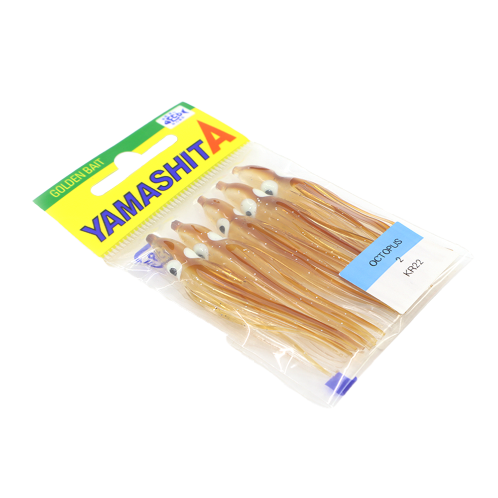 YAMASHITA Octopus KAJIKI-5 2.5 7.5cm Multicolor – Esche Per Traina E Palamite Per Tonnetti E Barche - 2