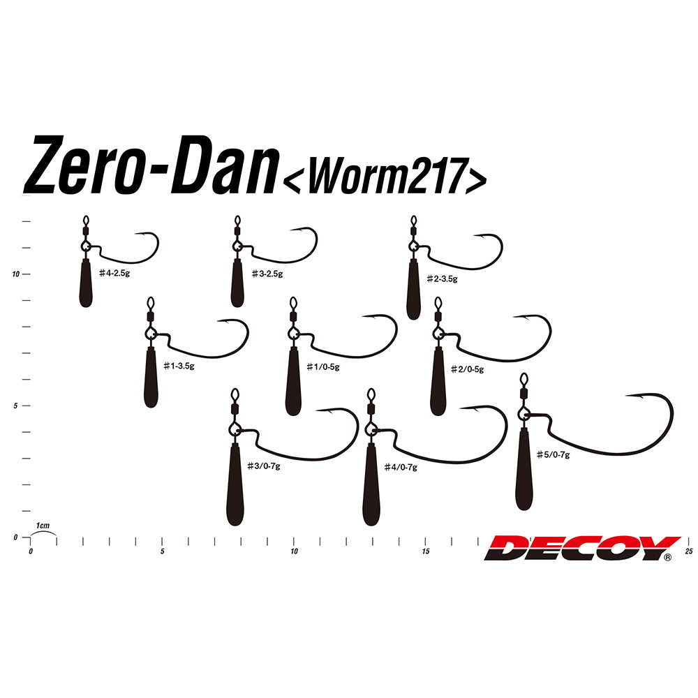 DECOY Worm 217 Zero Dan Weighted Worm Hook – Profisho Tackle