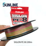 Sunline Siglon PE X8 200m Multi-Color Braided Fishing Line